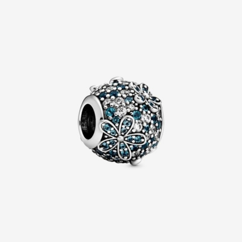 PANDORA Blue Pav?? Daisy Flower Charm